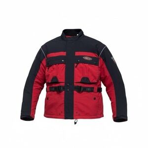 FIRSTGEAR Motorcycle Jacket Mens XL Red Black Textile Armored Riding Coat